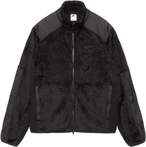 Image de Stussy Nike High Loft Full Zip Jacket Black Hq8524 010