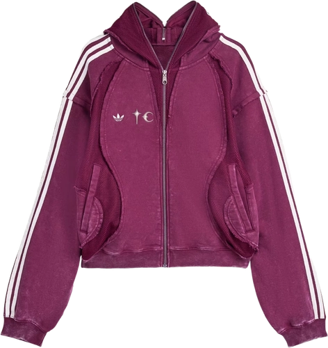 Thug Club Adidas Teamgeist Hooded Zip Up Maroon Kc2210 image