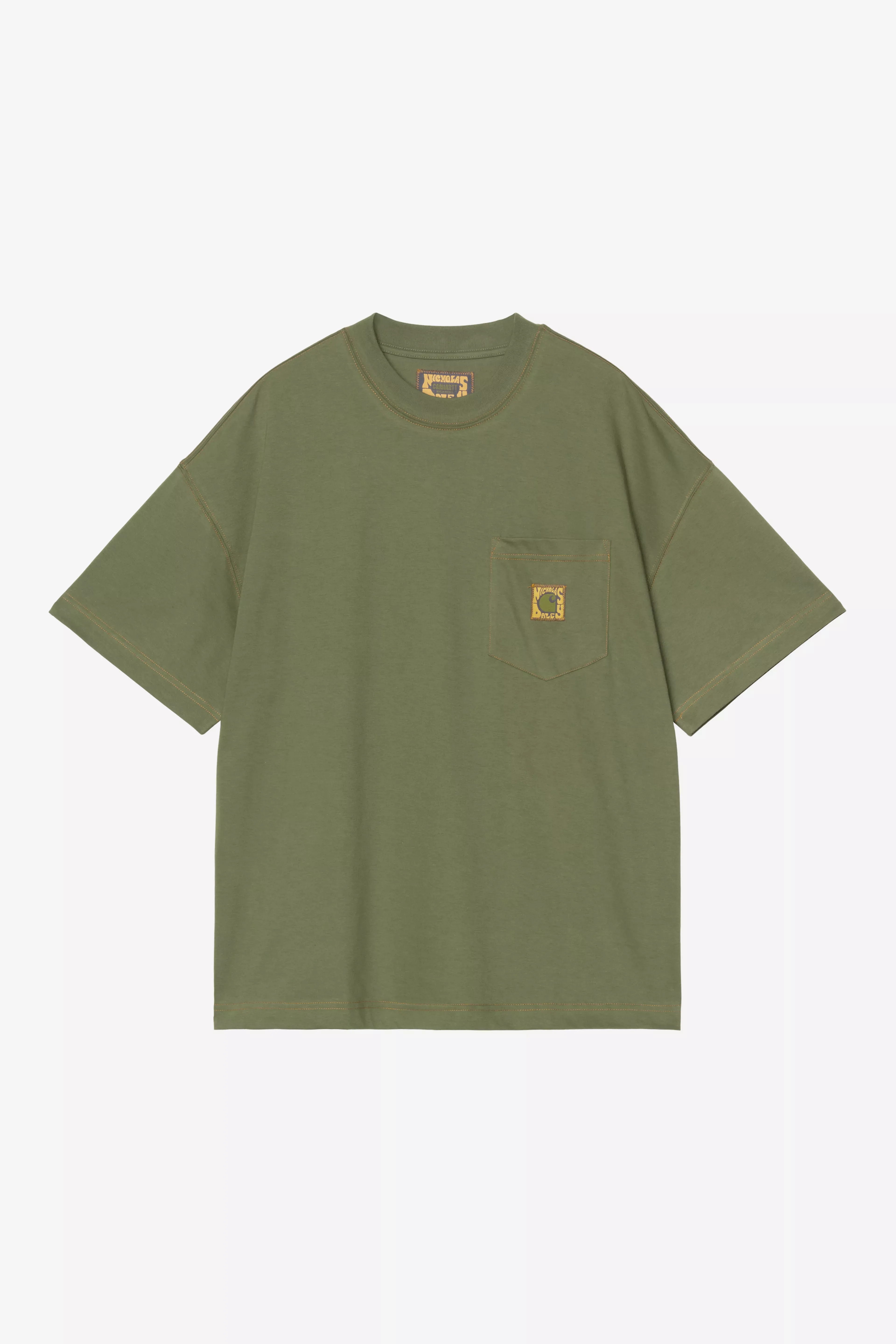 6D704E_Nicholas-Daley-x-Carhartt-WIP-Logo-T-Shirt_CYPRESS_I0352753JAXX_img0