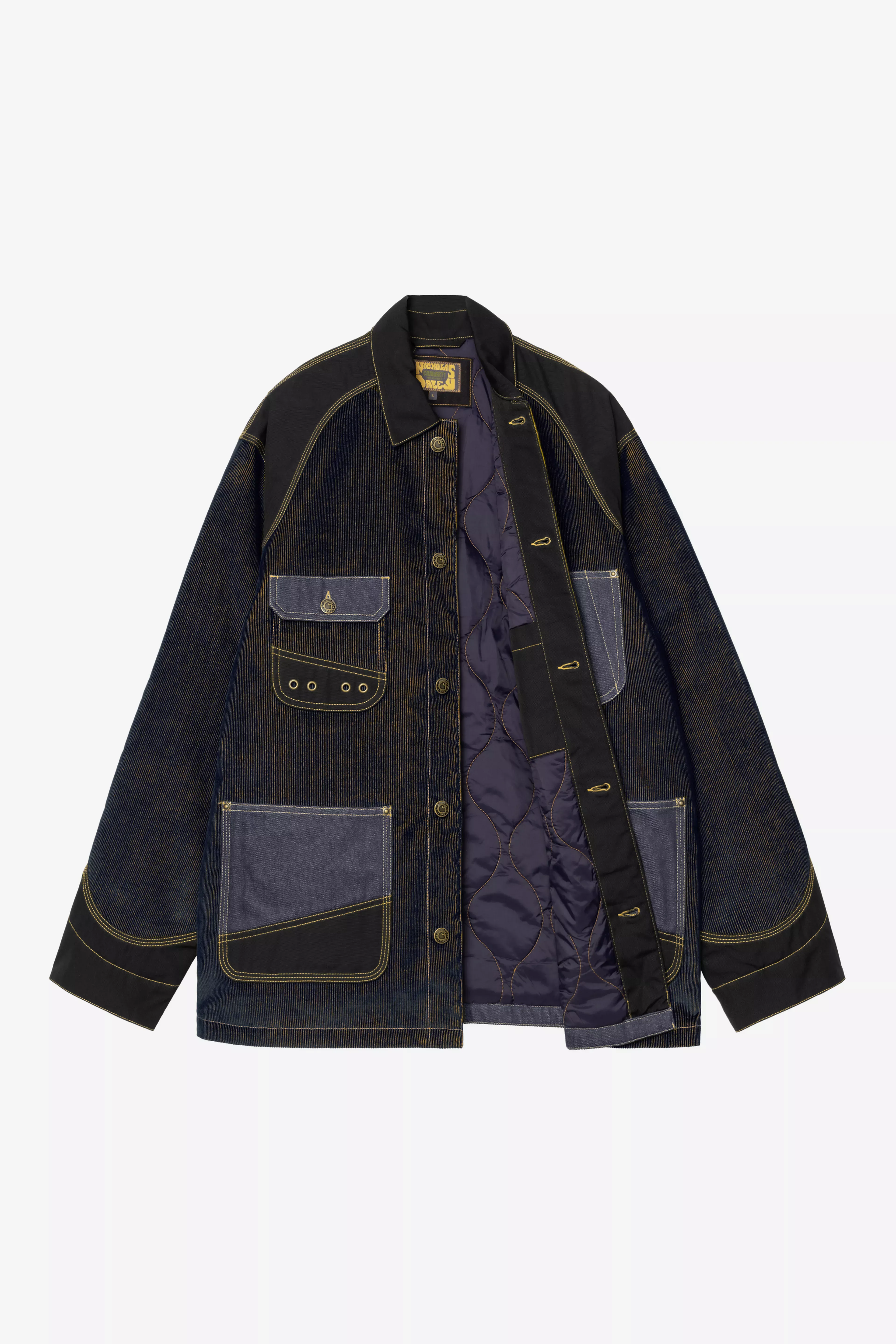 221F24_Nicholas-Daley-x-Carhartt-WIP-OG-Chore-Coat_DARK-NAVY-MUSTARD_I0352412TXXX_img1