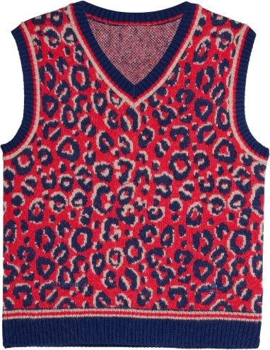 Wales Bonner Adidas Knit Vest Collegiate Navy Better Scarlet Kd0335 image