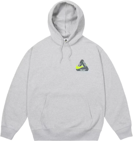 Palace x Nike Tri Swoosh Hoodie GREY MARL