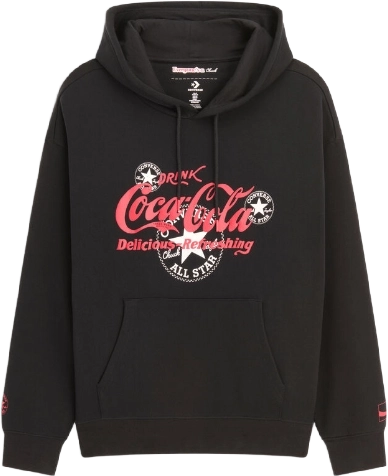 Coca Cola Converse Hoodie Black Cvm5h502 Blk image
