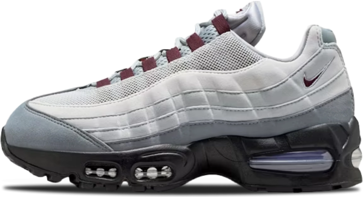 Nike Air Max 95 OG Big Bubble WMNS SMOKE GREY BURGUNDY CRUSH