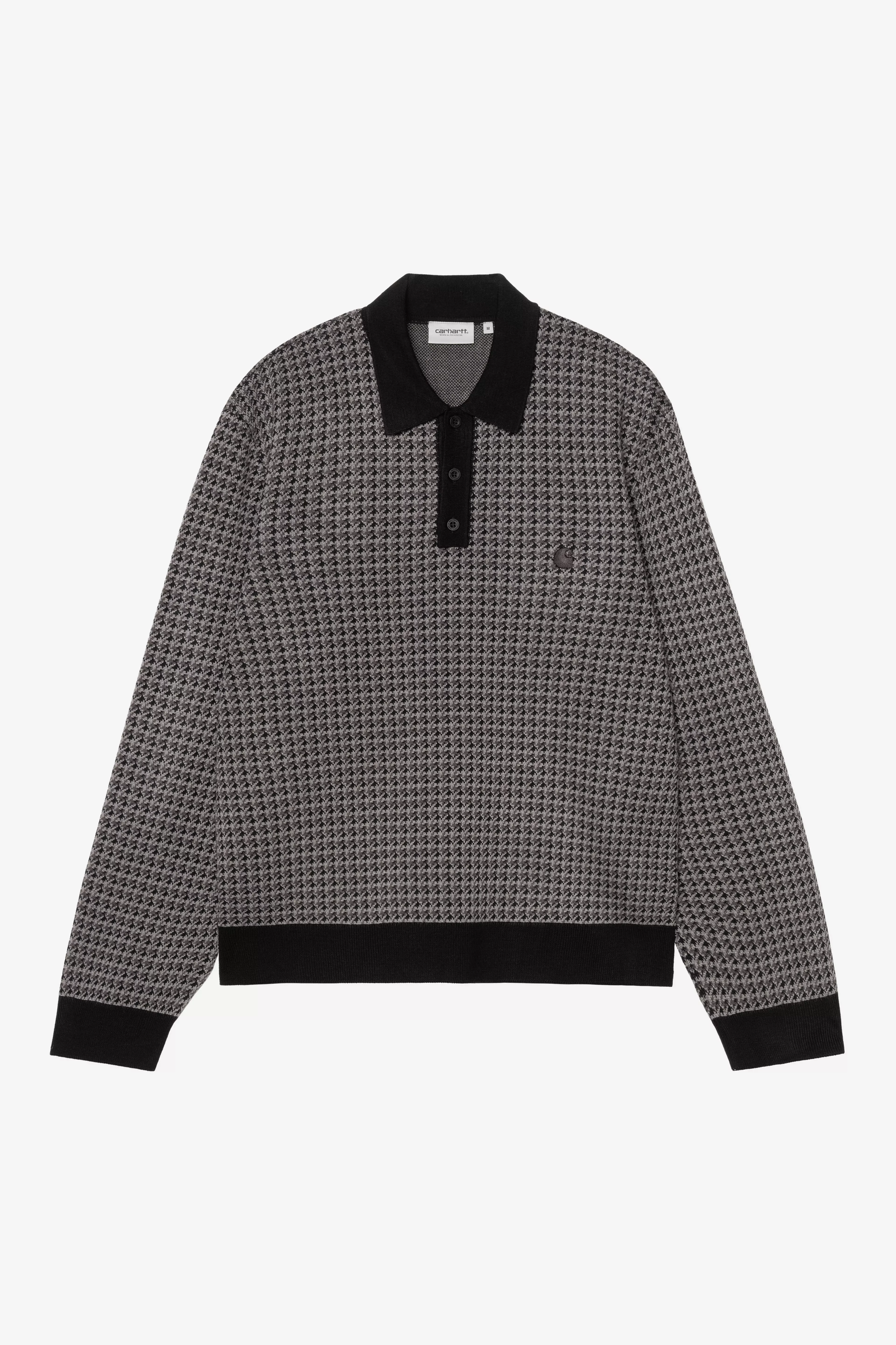 000000_Carhartt-WIP-Long-Sleeve-Lowis-Polo_LOWIS-HOUNDSTOOTH_I03539535LXX_img0