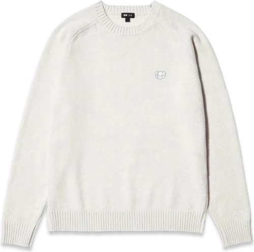 Image de Kaws Uniqlo 100 Lambswool Crewneck Off White E485271 01