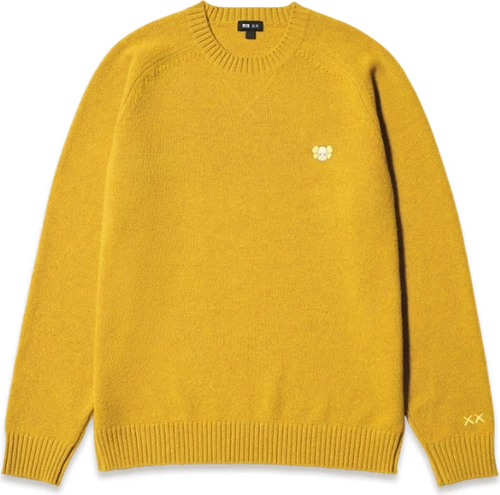 Image de Kaws Uniqlo 100 Lambswool Crewneck Yellow E485271 44