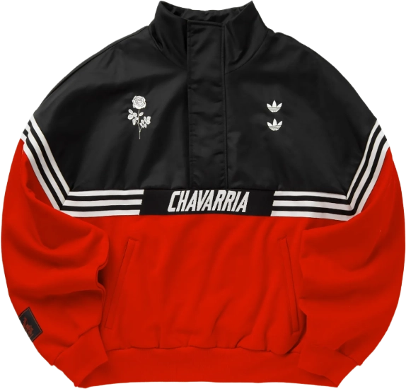 Willy Chavarria x adidas Gomez Sweatshirt Top BLACK RED