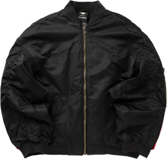 Willy Chavarria x adidas Satin Bomber Jacket BLACK