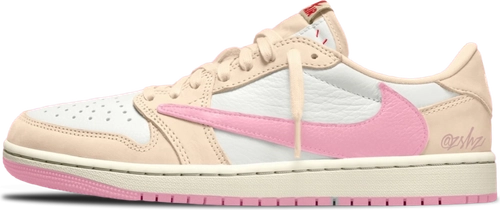 Image de Travis Scott Air Jordan 1 Low Og Sp Shy Pink Sail Iq7604 100