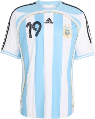 Adidas Argentina Home Jersey 2006 Messi Jn3708 image