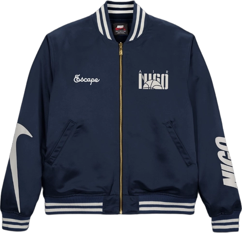 Nigo Nike Coach Jacket Pendleton Midnight Navy Black Hq7525 410 image