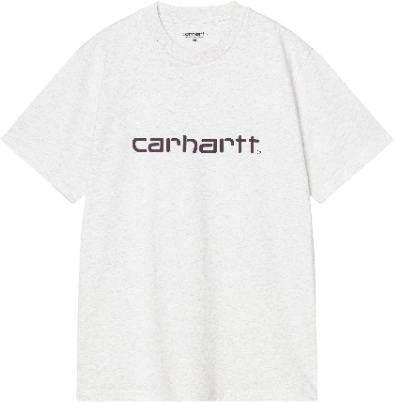 Image de Carhartt Wip Script T Shirt Ash Heather Cozy Purple I0357003pnxx