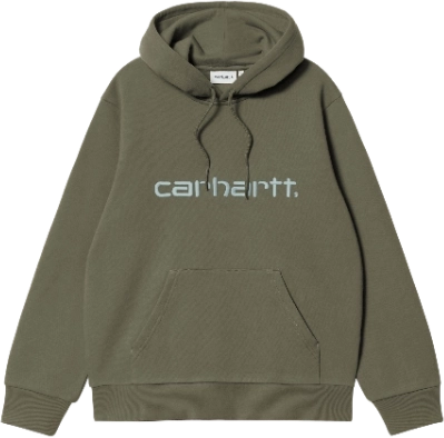 Image de Carhartt Wip Hooded Script Sweatshirt Leaf Tourmaline I0305473pmxx
