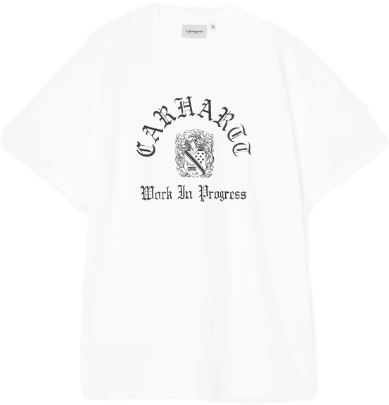 Image de Carhartt Wip Coat Of Arms T Shirt White Heavy Stone Wash I0361950260