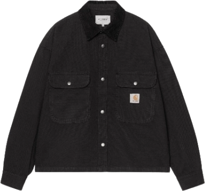 Image de Carhartt Wip Prescott Shirt Jac Black Garment Dyed I03648400egd