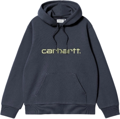Image de Carhartt Wip Script Hoodie Deep Night Gentle Green I0305473plxx