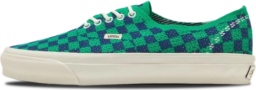 Vans Lx Authentic 44 Green Navy Checkerboard Vn000ejc5w31 image