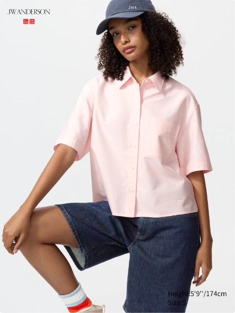 JW Anderson x Uniqlo Oxford Boxy Shirt PINK