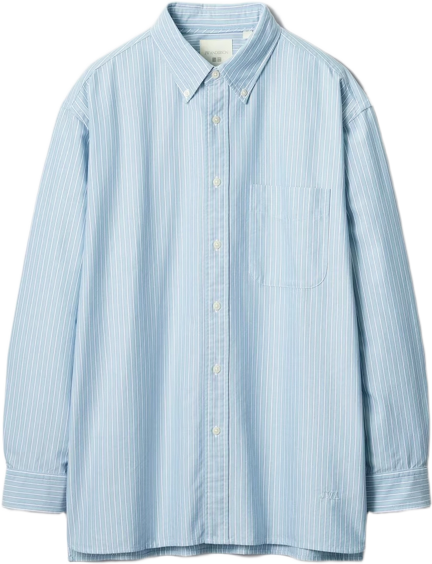 JW Anderson x Uniqlo Oxford Oversized Shirt "STRIPED BLUE"- E484904-64
