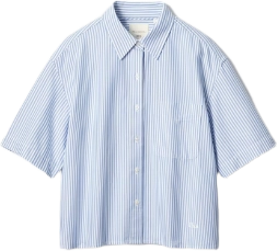 JW Anderson x Uniqlo Oxford Boxy Shirt STRIPED BLUE