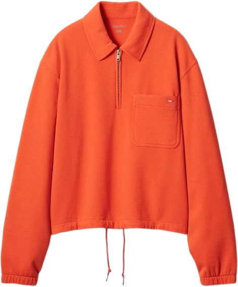 JW Anderson x Uniqlo Half-Zip Sweatshirt ORANGE