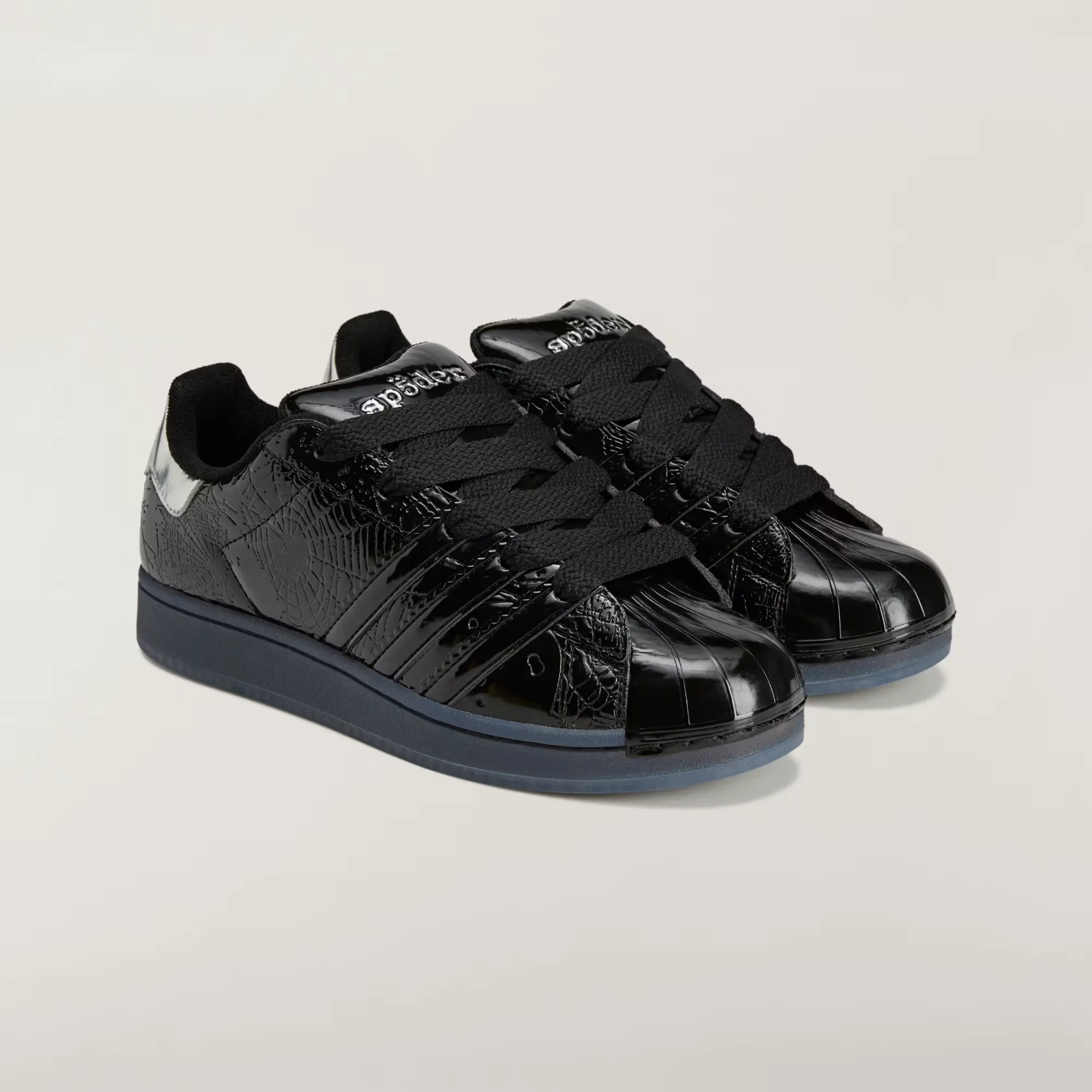 SP5DER adidas Superstar II ブラック パテント 30 Sp5der x adidas Superstar II 