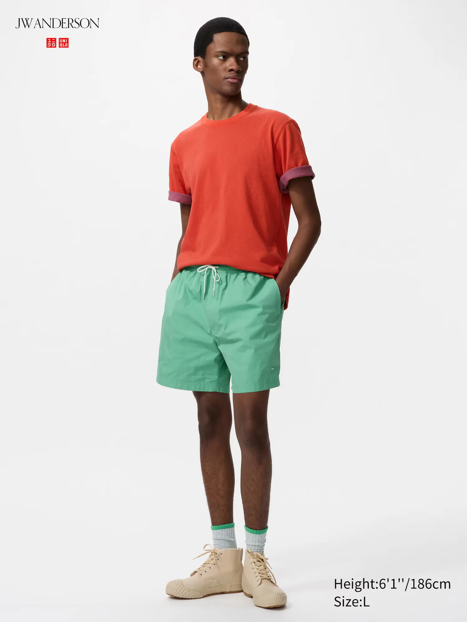 71B89D_JW-Anderson-x-Uniqlo-Short-Easy_GREEN_E484208-52_img0