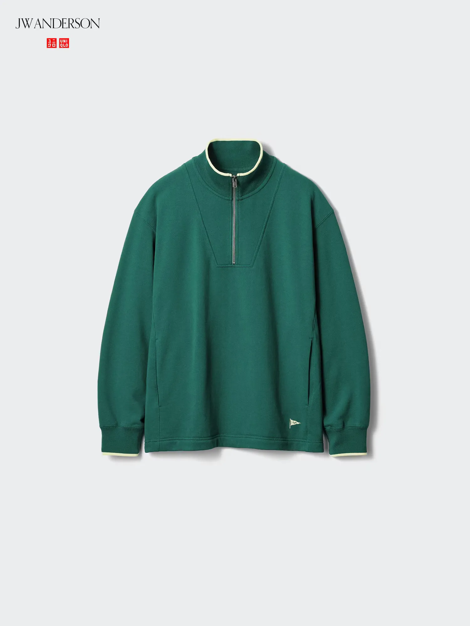 17635A_JW-Anderson-x-Uniqlo-Sweat-Half-Zip-Pullover_GREEN_E484204-55_img2