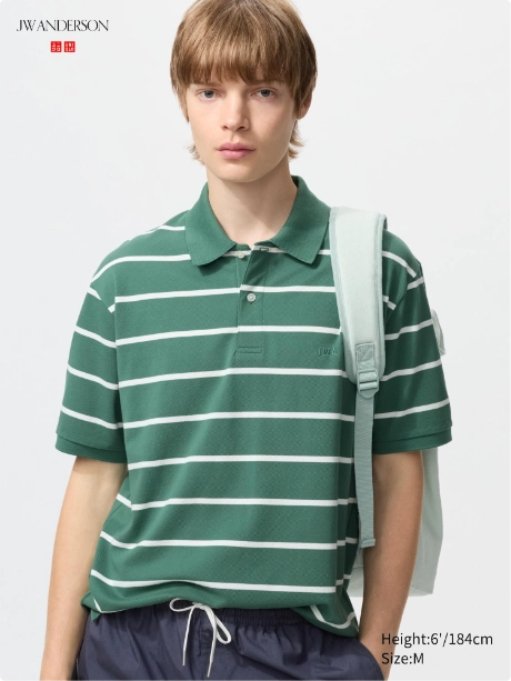 JW Anderson x Uniqlo Polo Shirt Wide Striped GREEN