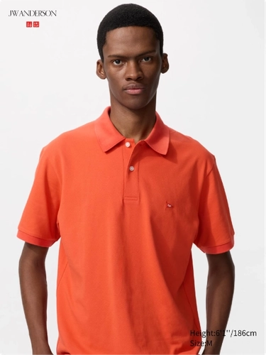 Jw Anderson Uniqlo Polo Shirt Patterned Orange E482304 25 image