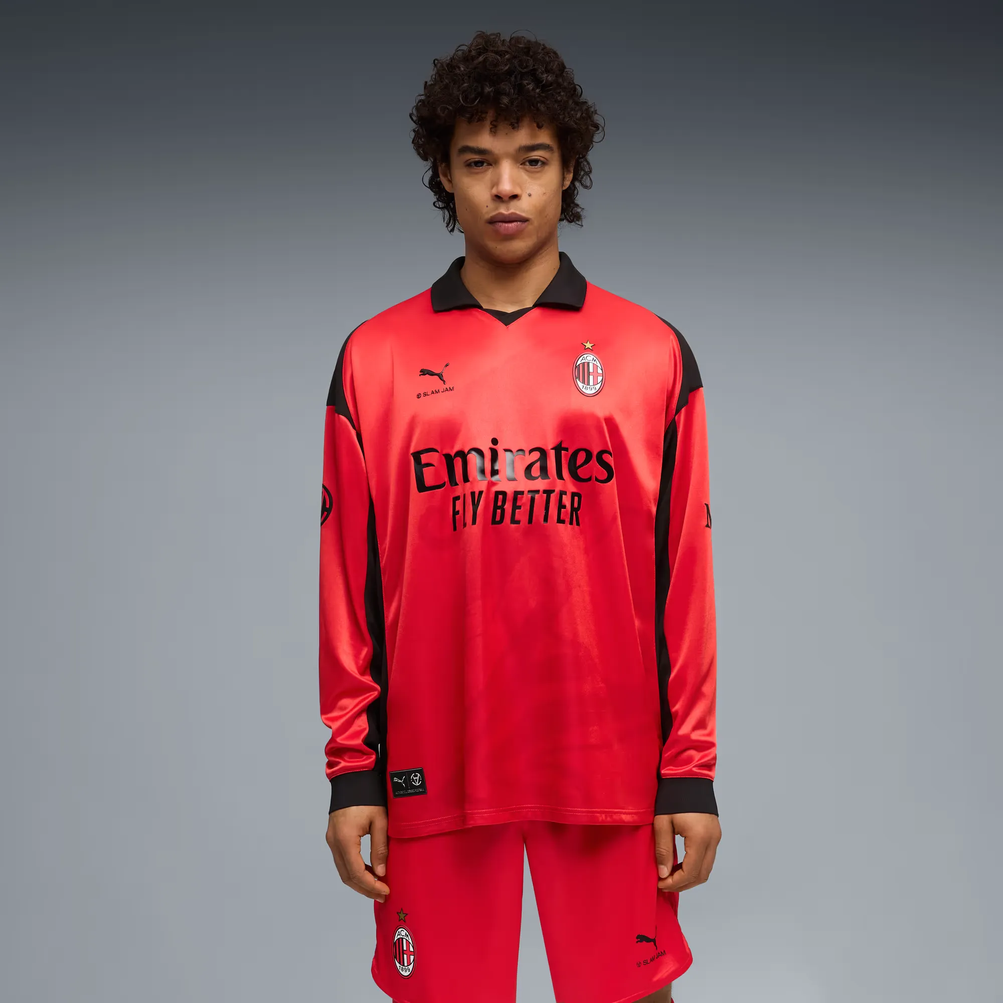 Slam Jam x Puma AC Milan Long Sleeve Jersey 