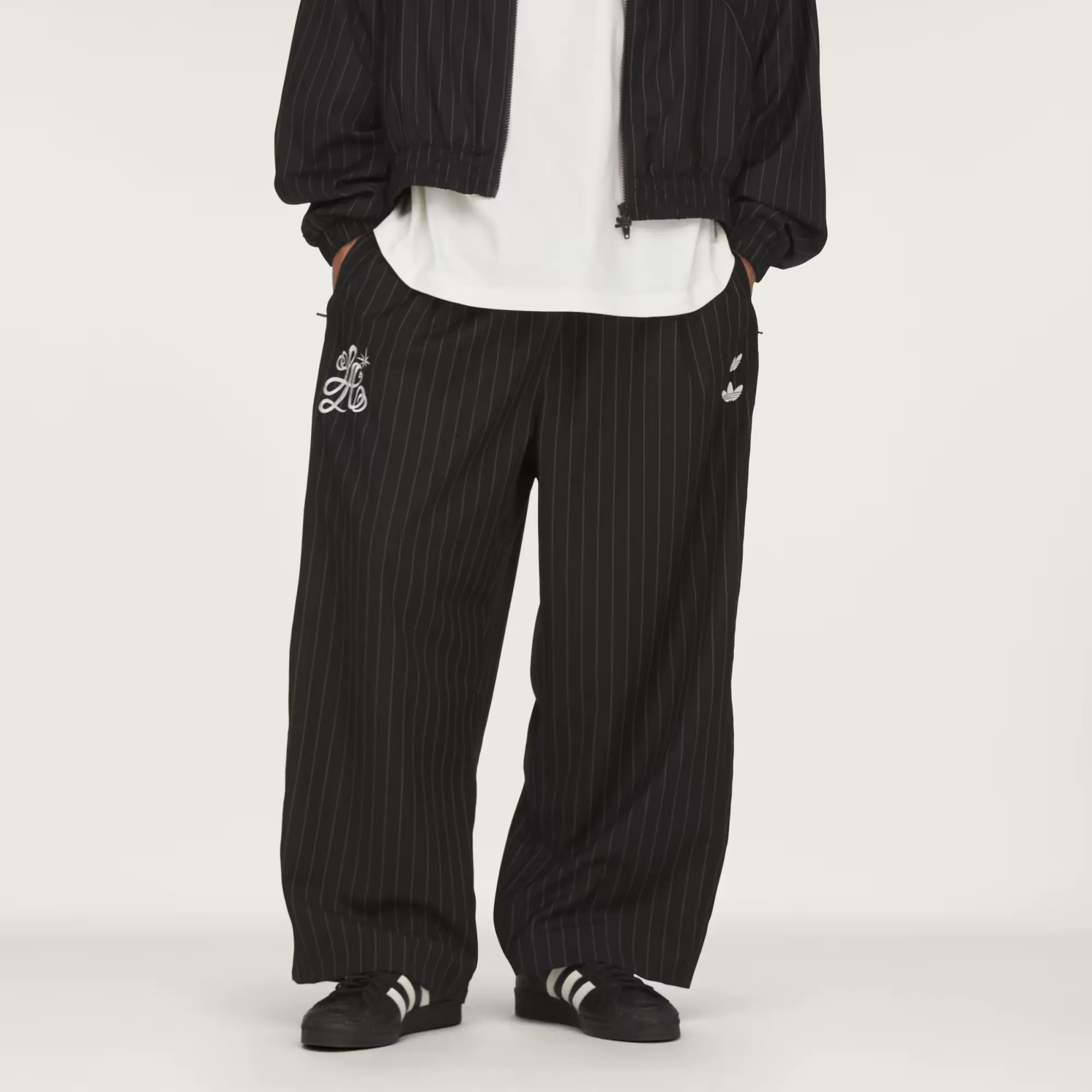 Image de Image gallery #3 Willy Chavarria x adidas Originals Pinstripe Track Pant BLACK WHITE KR8688