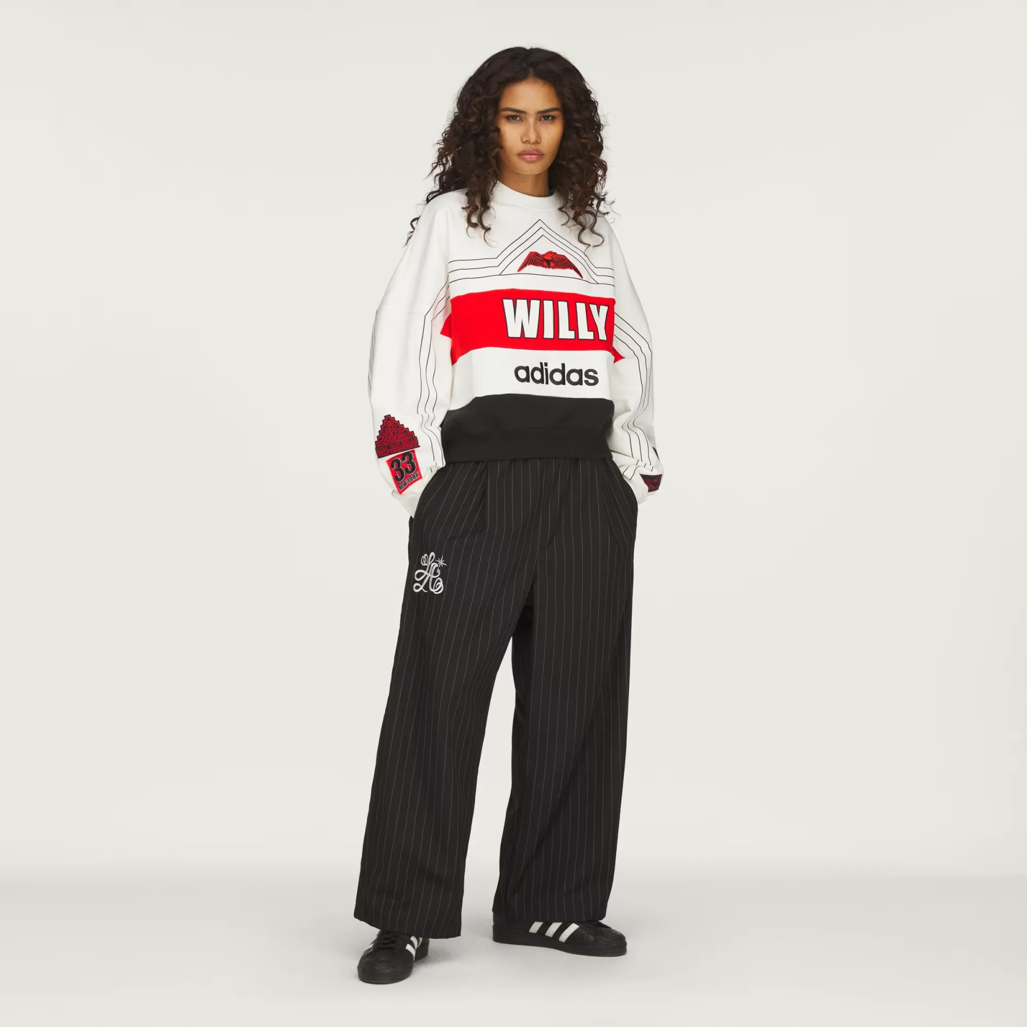 Willy Chavarria x adidas Originals Pinstripe Track Pant 