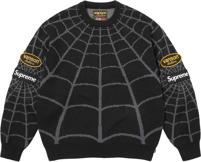 Vanson Leathers x Spider-Man x Supreme Sweater 