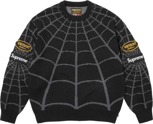 Image de Vanson Leathers Spider Man Supreme Sweater Black