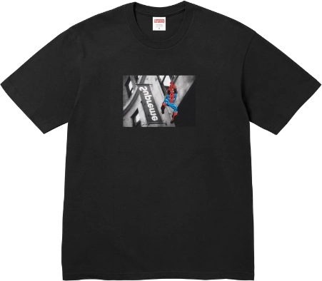 Vanson Leathers x Spider-Man x Supreme T-shirt BLACK