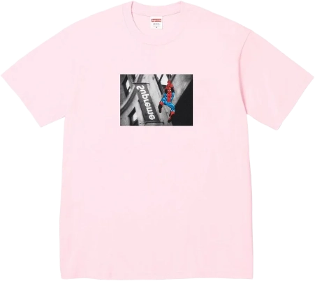 Vanson Leathers x Spider-Man x Supreme T-shirt PINK