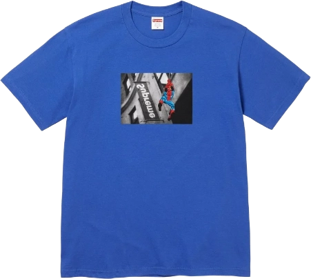 Vanson Leathers x Spider-Man x Supreme T-shirt BLUE