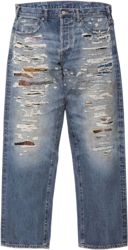 MM6 Maison Margiela x Supreme Distressed Loose Fit Selvedge Jean BLUE