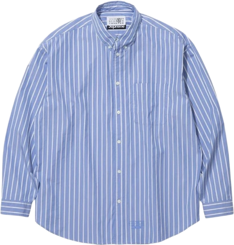 MM6 Maison Margiela x Supreme Stripe Shirt BLUE