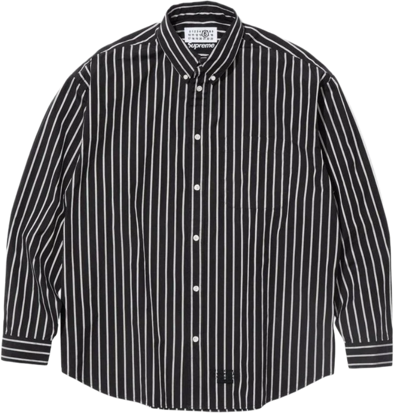 MM6 Maison Margiela x Supreme Stripe Shirt BLACK