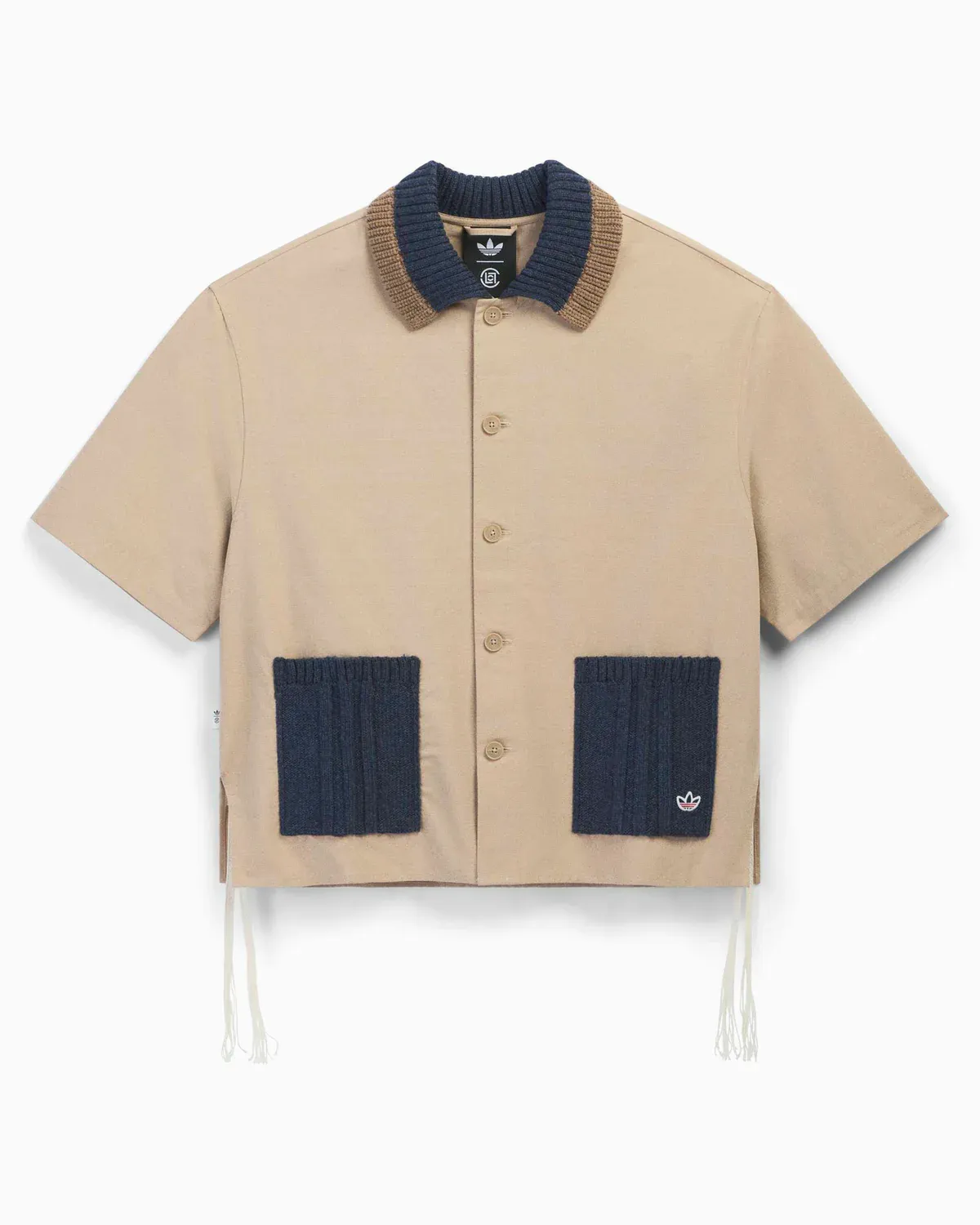 CLOT x adidas Guayabera Half-Sleeved Boxy Shirt 