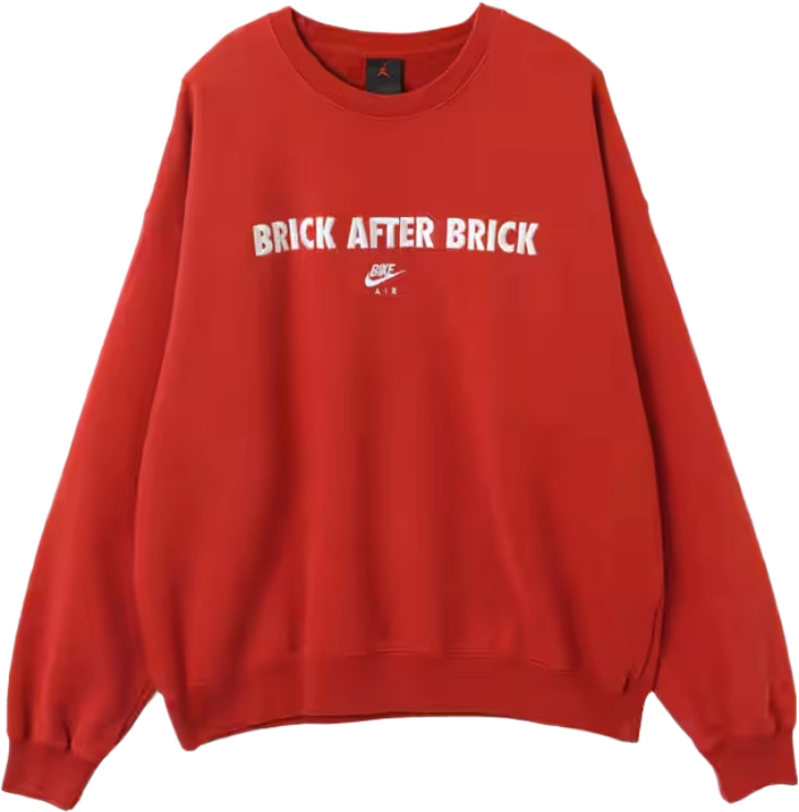 Nigel Sylvester x Jordan BIKE AIR Fleece Crewneck Sweatshirt Cinnabar