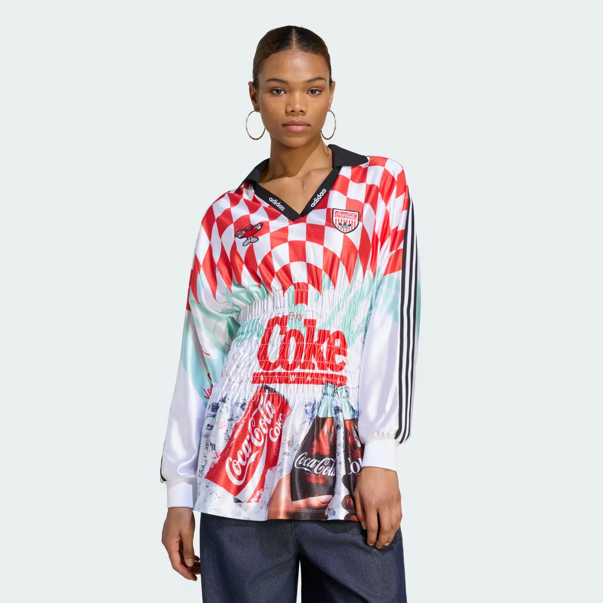 Image gallery #0 adidas x Coca-Cola Mash Up Smocked Jersey WMNS White Multicolor KY7547 Bild