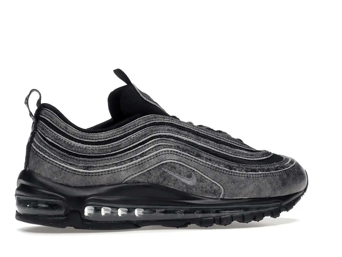 スニーカー COMME DES GARCONS Men Sneakers AZK1280011 Black Black Comme Des Garçons x Nike レースアップ レザースニーカー