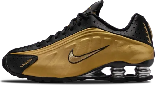 Nike Shox R4 Black Metallic Gold Ar3565 005 image