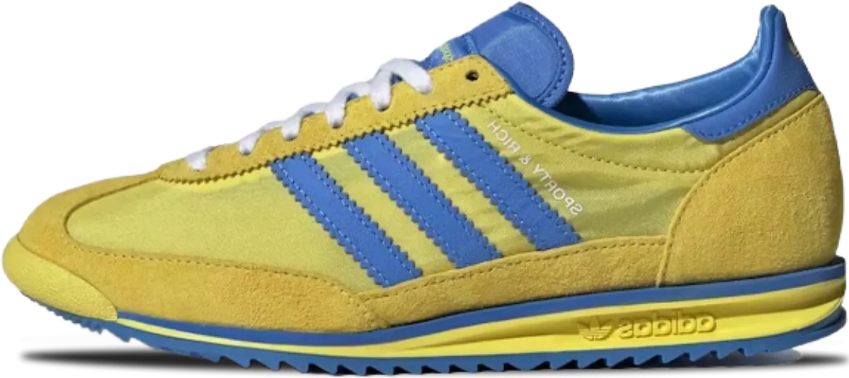 Sporty & Rich x adidas SL 72 OG SWEDEN YELLOW BLUE