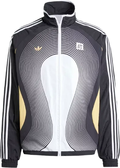 adidas x NTS Radio Allover Print SST Track Jacket BLACK WHITE GOLD