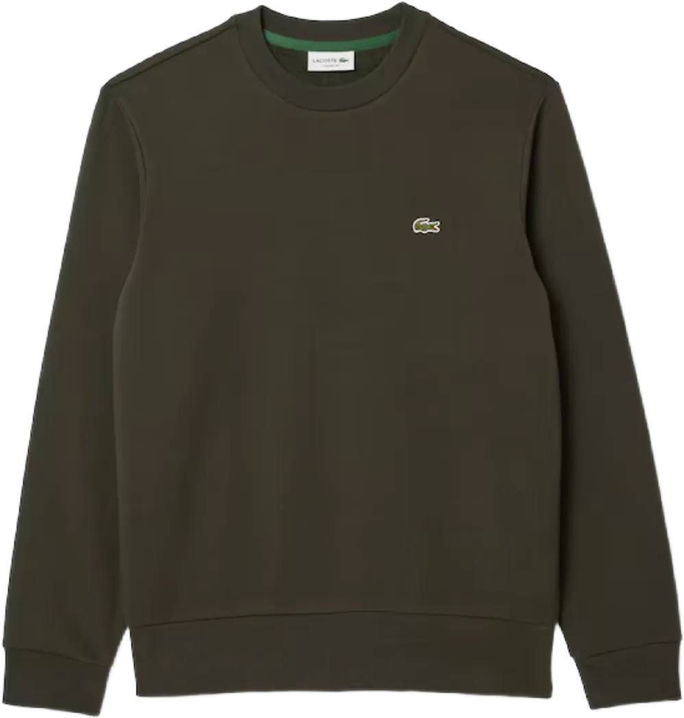 Lacoste Round-Neck Sweatshirt DARK KHAKI GREEN